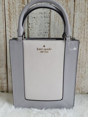 kate spade Lena Mini Tote Mini - Light Gray & Cream